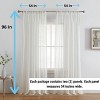 HLC.ME Penelope Faux Linen Textured Privacy Sheer Light Filtering Rod Pocket Curtains Panels, Set of 2 - 4 of 4