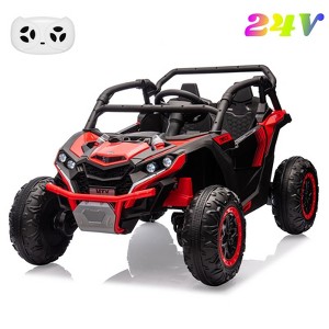 Jojoka 24V 2-Seater Ride On UTV for Kids, Electric Off-Road Truck w/Remote Control, Lights, Music, Battery Powered Ride On Car for Boys Girls - 1 of 4