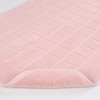 Cotton Solid Absorbent Thick Checkered Grid Washable Bath Mats, Set of 2 by Blue Nile Mills - 3 of 4