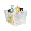 Spectrum Diversified Macklin Large Basket Dark Silver: Metal Utility Storage, Portable Universal Drawer Storage, 16" Width - 2 of 4
