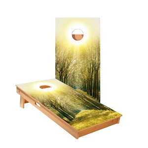Forest Sunset Cornhole Boards - ACA Star Series - 1 of 3