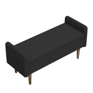GlasFlength Ottomans and Benches Storage Ottoman Bench Upholstered Tufted Bench Bed Bench Ottomans for Living Room, Black, 44.5"*17"*21" - 1 of 4