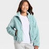 Girls' High Pile Cable Texture Full Zip Jacket - All In Motion™ - 3 of 3