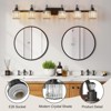 5-Light /6-Light Black Bathroom Vanity Lamps with Square Shades, Modern Crystal Vanity Lamps Above Mirror, Modern Crystal Wall Lamps - 3 of 4