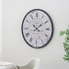 Vintage Wood Wall Clock With Typography Brown - Olivia & May : Target