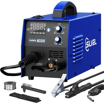 SILVEL 160A MIG Welder, 4-in-1 Flux Core/Solid Wire/Lift TIG/Stick Welder, 110V Gas/Gasless Welder Machine for Home, Car, Yard, Workshop, Farm