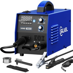 SILVEL 160A MIG Welder 4-in-1 Flux Core Solid Wire Lift TIG Stick Welder 110V Gas Gasless for Home Car Yard Workshop Farm - 1 of 4