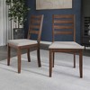 ChaletPosh Wooden Dining Chair With Warm Grey Cover (Set of 2) - 2 of 4