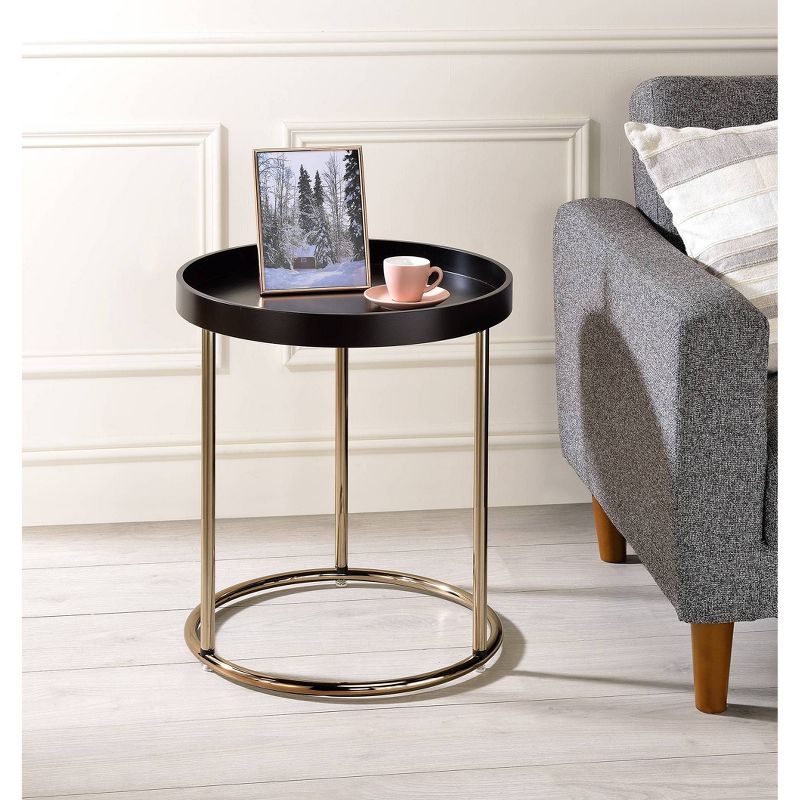 21.75" Edie Mid-Century Lipped Edge Accent Table - Ore International, 3 of 6