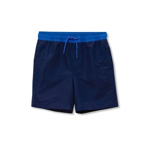Lands' End Kids Chlorine Resistant 5in Swim Trunks with Mesh Liner - Medium - Deep Sea Navy