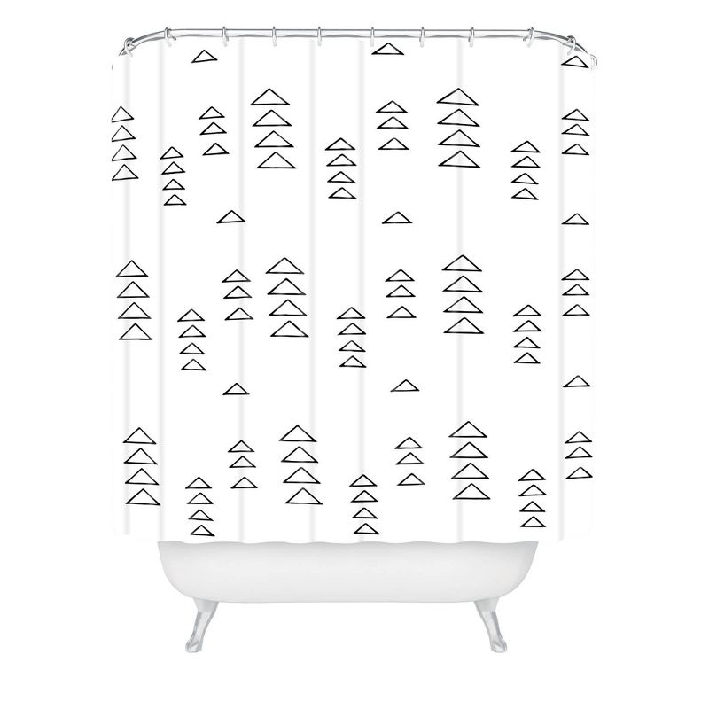 June Journal Minimalist Triangles Shower Curtain - Deny Designs, 1 of 7