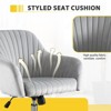 Sevobal Task and Office Chairs Accent Chair Modern Home Office Leisure Chair with Adjustable Height and Adjustable Casters, Gray, 23"*20.47"*14.56" - 3 of 4