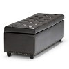 NicBex 47.6" Storage Bench Rectangle Ottoman with Storage Faux Leather Fabric Button-tufted Bench for Bedroom, Entryway, Gray - 2 of 4