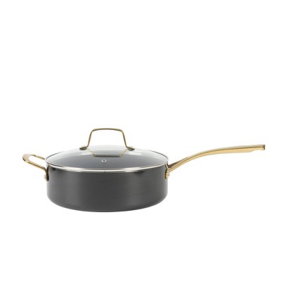 Martha Stewart 14-Piece Black and Gold Non-Stick Aluminum Cookware Set