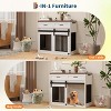 42'' Dog Crate Furniture with Storage Drawers,Dog Kennel Furniture with 2 Sliding Barn Doors - 4 of 4