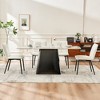 YOUNIKE Modern Dining Room Chairs Set of 2 Leather Upholstered Kitchen Chairs Comfy Side Makeup Vanity Chair Seat 19.69"Wx16.54"Dx18.9"H - 4 of 4