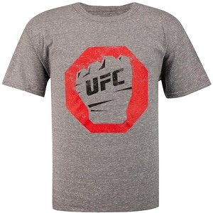 UFC Boys Distressed Fist Graphic T-Shirt, Grey, M - 1 of 1