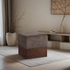Meridian Furniture,Havre Velour Fur Fabric Ottoman/Stool - 2 of 4