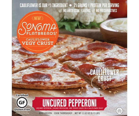 Sonoma Flatbreads Frozen Cauliflower Crust Uncured Pepperoni Flatbread - 11.62oz