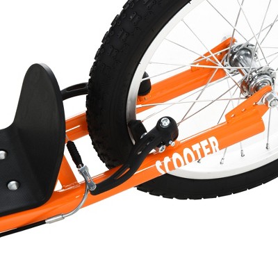 Orange Steel Youth Kick Scooter with Adjustable Handlebar