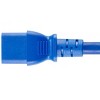 Monoprice Extension Cord - 3 Feet - Blue, IEC 60320 C14 to IEC 60320 C13, 14AWG, 15A, SJT, 100-250V, For Powering Computers, Monitors - 4 of 4