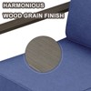 POCASSY Outdoor Sofa Couch Set with Club Lounge Chair, Patio Furniture Set with Wood Grain Square Armrest - 3 of 4