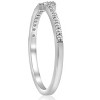 Pompeii3 1/6cttw Diamond Curved Wedding Ring Guard Engagement Enhancer Band 14k Gold - 2 of 4