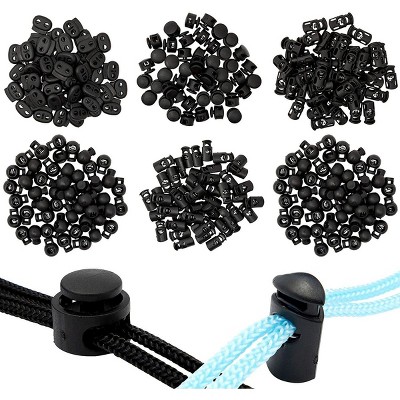 Okuna Outpost 250 Pack Cord Locks for Drawstrings, Single and Double Hole Toggle Stoppers