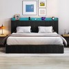 Upholstered Lift Up Storage Bed Frame with Headboard, Velvet Platform Bed with Wooden Slats & Metal Frame, Noise Free, No Box Spring Needed - 4 of 4