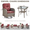 Gymojoy Outdoor Patio Wicker Swivel Chair Glider Chair Table with Removable Cushions - 2 of 4