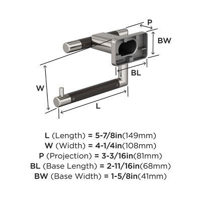 Brushed Nickel and Oil-Rubbed Bronze Single Post Toilet Paper Holder