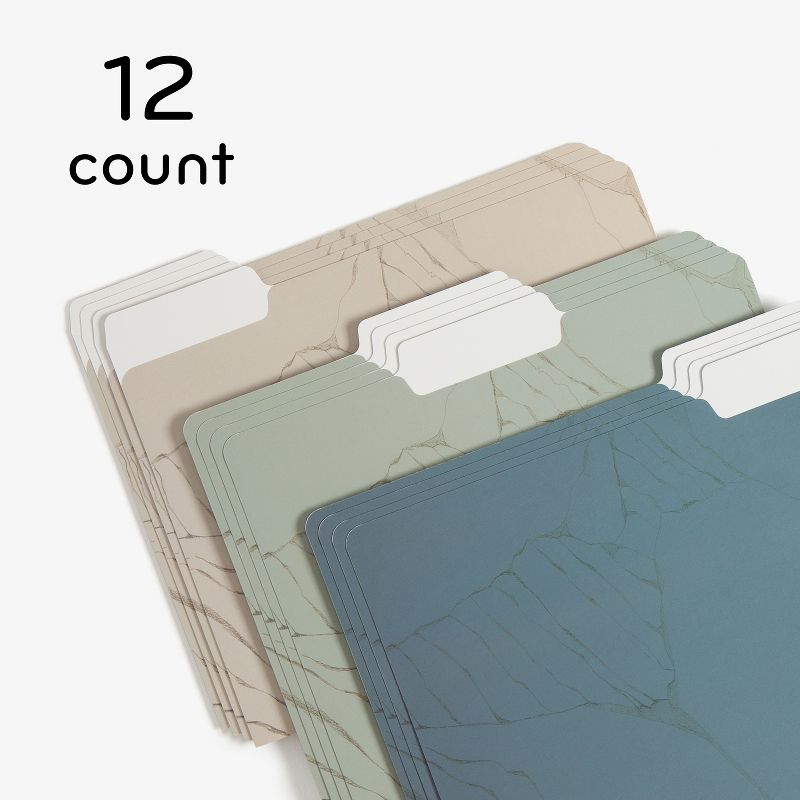 U Brands 12ct File Folders Set In Stone, 5 of 8