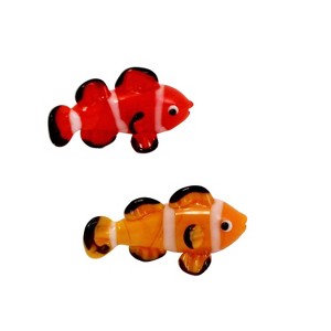 Beachcombers 1" Glass Clownfish Figure Set Of 12 Coastal Beach House Decor Decoration - 1 of 1