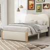 Whisen Full Size Upholstered Platform Bed with Wood Supporting Feet - 3 of 4