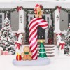 Angel Sar 8.2FT Inflatable Giant Candy Cane with Gingerbread Men, LED Lighted Blow Up Yard Decoration, Outdoor Indoor Holiday Display - 2 of 4
