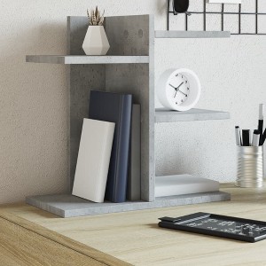 Aghana Digitals Cement Gray Plywood Desktop Organizer - 42x21.5x42cm Multi-Layer Storage for Home - 1 of 4