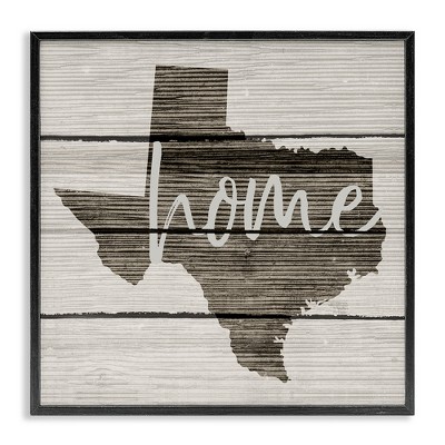 Stupell Industries Texas Rustic Typography Map, 24" x 24"