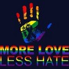 Design By Belugastore Humans More Love Pride Hand Print By Belugastore T-Shirt - 2 of 2