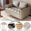 44.5 Inch Small Modern Loveseat Sofa Couch with Storage Under Seat Cushion - 3 of 4