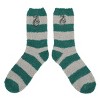 Harry Potter Slytherin Serpent Adult Green & Gray Striped Chenille Crew Socks - 2 of 4