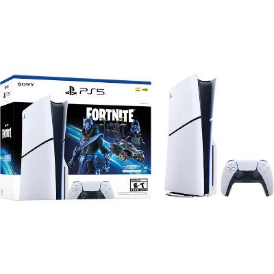 Playstation PS5 Fortnite Cobalt Star Bundle Slim Disk Edition 1TB With Wireless Controller - Manufacturer Refurbished