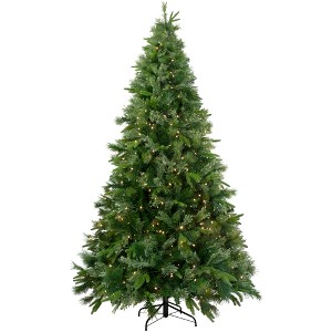Northlight 7.5' Prelit Artificial Christmas Tree Ashcroft Cashmere Pine - Warm White LED Lights - 1 of 4