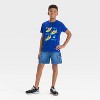 Boys' Short Sleeve 'Full Stream Ahead' Graphic T-Shirt - Cat & Jack™ Blue - 4 of 4
