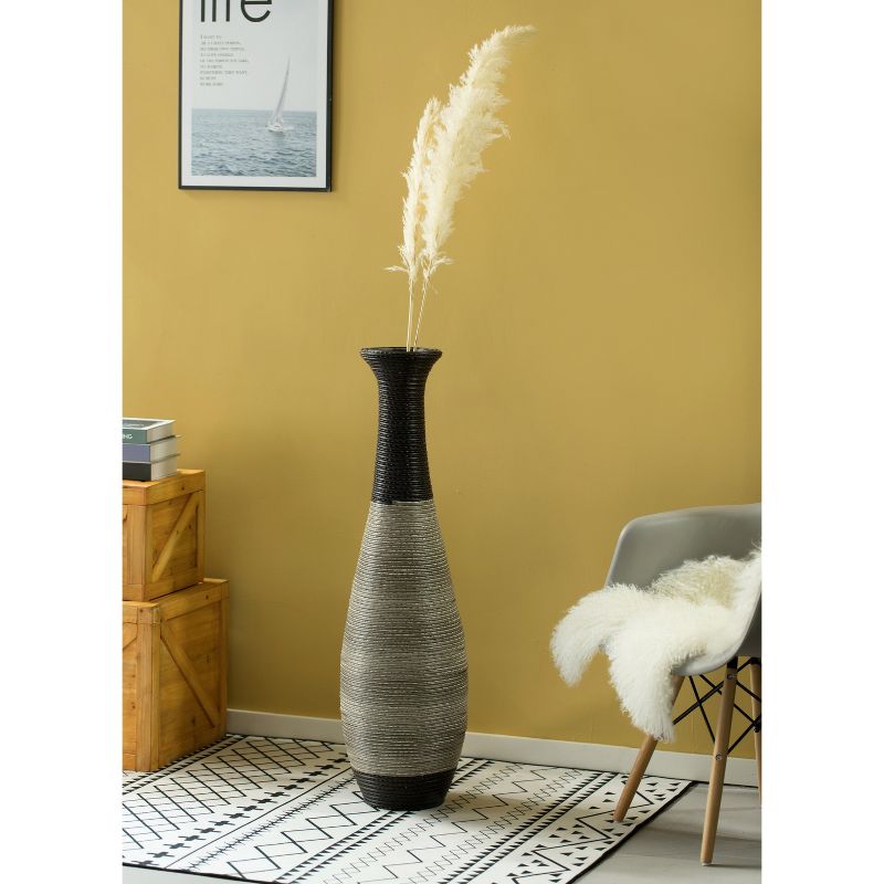 Uniquewise Tall Floor Vase for home decor, Beige PVC Wire Pattern vase, Large 40 Inch Floor Vase, Entryway, Dining Room, Living Room, Hallway, 4 of 7