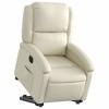 vidaXL Cream Faux Leather Electric Recliner Chair-Power Lift, Motorized Reclining, Padded Comfort, Sturdy Frame- Living Room/Bedroom - 3 of 4