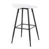 30" Contemporary Bar Stool with Faux Leather Upholstered Seat and Metal Base for Kitchen, Dining, and Home Bar, Set of 2 - 4 of 4