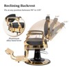 Karl Home Vintage Black With Gold Frame Heavy Duty Hydraulic Recline Barber Chair - 4 of 4