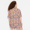 Pride Adult PH by The PHLUID Project Rainbow Short Sleeve Woven Button-Down Shirt - Mosaic Design - 2 of 4