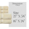 Home Weavers Elegance Essentials 550GSM 100% Cotton Zero Twist Super Absorbent Bath Towel Set - 2 of 4
