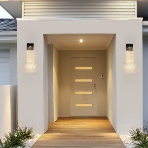 2 packs Outdoor Waterproof Transparent LED Crystal Wall Lamp Supports Multiple Types of Light Bulbs -12W Per Lamp - 1 of 4